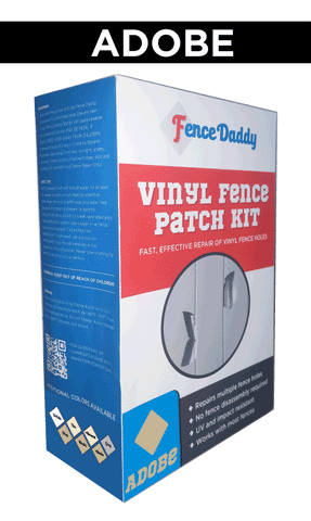 Adobe Vinyl Fence Patch Kit from Fence Daddy