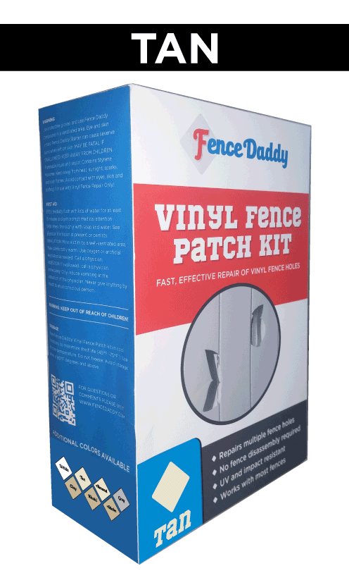 Tan Vinyl Fence Patch Kit from Fence Daddy 